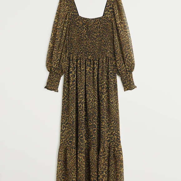 Mango Leopard Midi Dress Size S - Picture 9 of 10